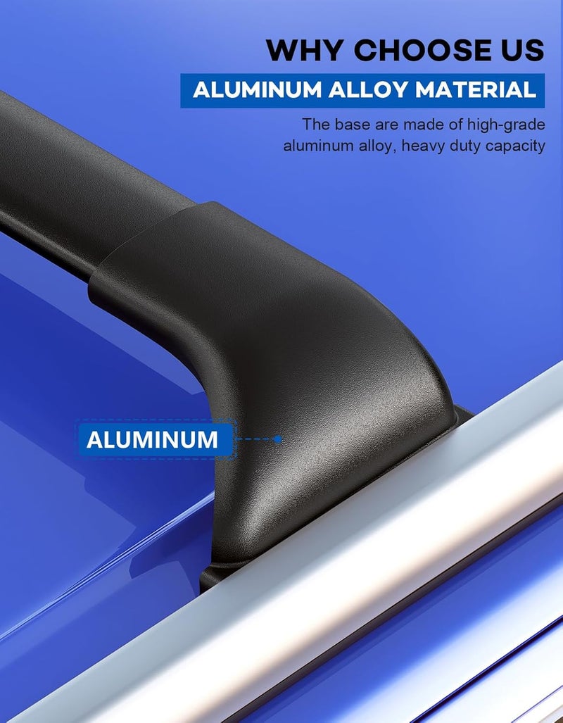 wonderdriver Roof Rack Cross Bars 220lbs Compatible with 2023 2024 2025 2026 Honda CRV CR-V & CRV Sport Hybrid, Heavy Duty Aluminum Crossbar Luggage Racks Roof Rails Rooftop Carrier Cargo Black - Image 4